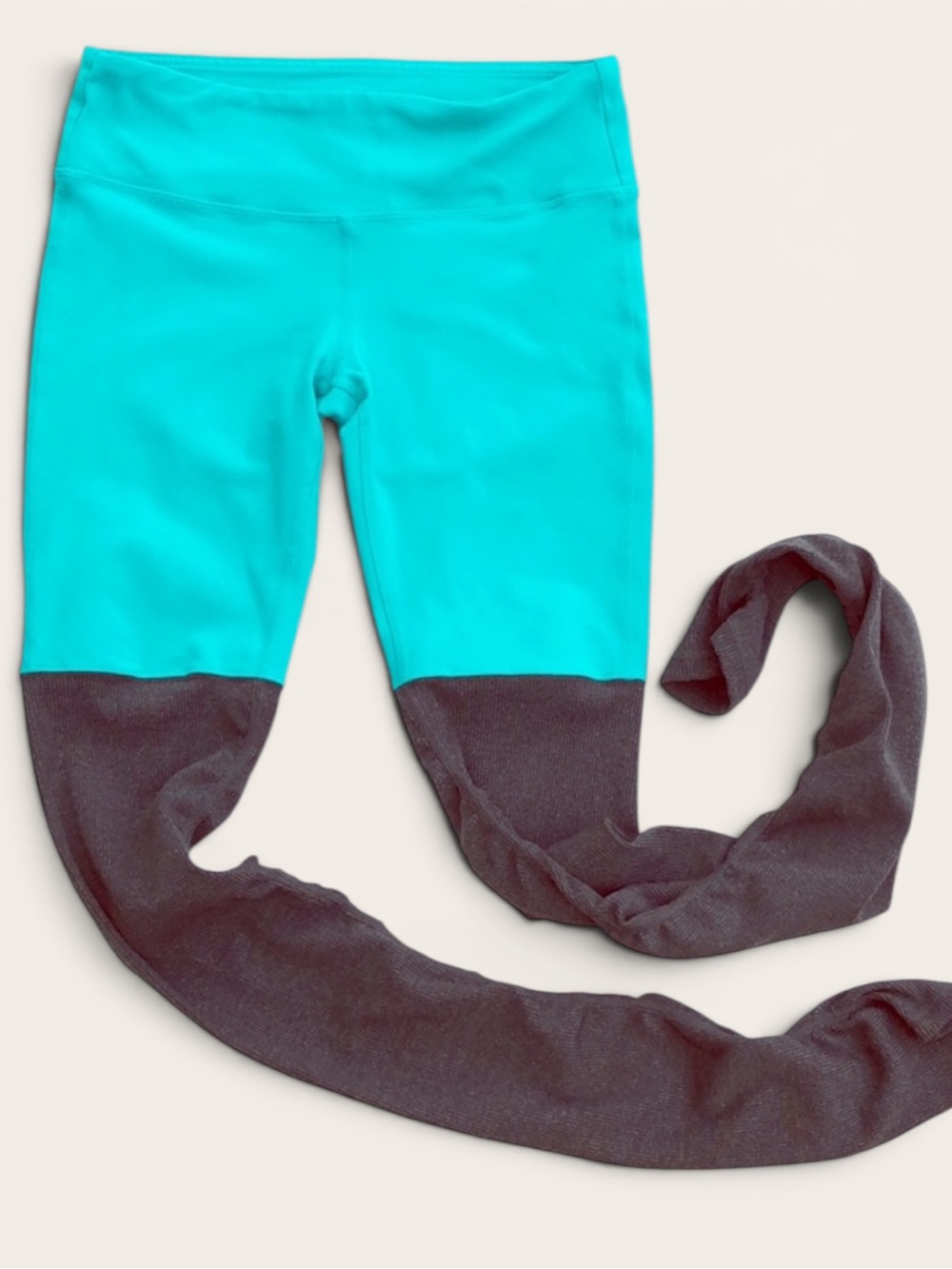 ALO Yoga Teal & Gray Goddess Leggings